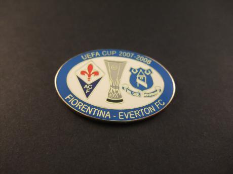 UEFA Cup voetbal Fiorentina-Everton FC 2007-2008 ( blauw-Wit)